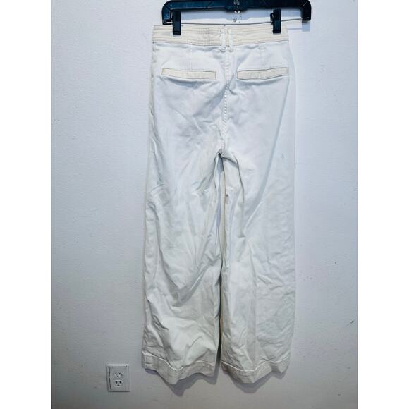 SOMETHING NAVY White Two Tone Denim Cotton Extra Wide Flair Jeans Size 25 - Picture 8 of 16